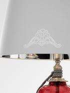 Большая настольная лампа Euroluce Lampadari Euroluce ALTEA LG1 / Rose - Silver: орнамент на абажуре