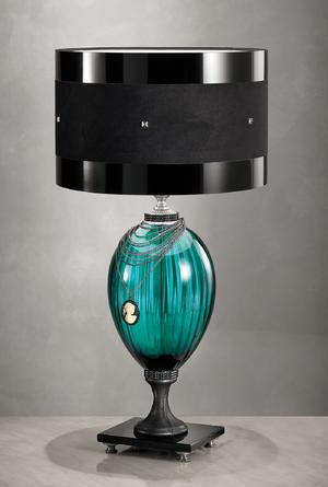 Euroluce Lampadari AUDREY LG1 / Green - Silver - настольная лампа производства Италии: фото, описание, характеристики, цена, отзывы