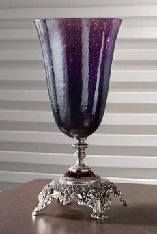 Euroluce Lampadari BAROCCO Big vase / Amethyst - Silver - ваза производства Италии: фото, описание, характеристики, цена, отзывы