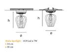 Точечный светильник Euroluce Lampadari : схема крепления