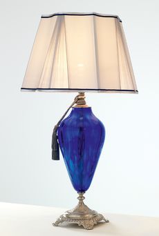 Euroluce Lampadari ADONE LG1 / Blue - Silver - настольная лампа производства Италии: фото, описание, характеристики, цена, отзывы