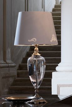 Euroluce Lampadari ALTEA LG1 / Clear - Gold - настольная лампа производства Италии: фото, описание, характеристики, цена, отзывы