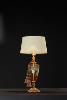 Euroluce Lampadari ALTEA LP1 / Amber - Gold - настольная лампа производства Италии: фото, описание, характеристики, цена, отзывы