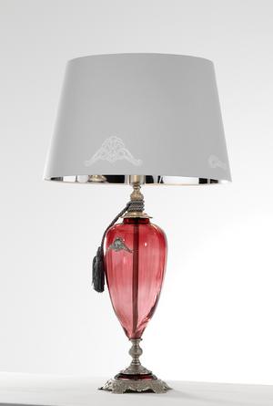 Euroluce Lampadari ALTEA LG1 / Rose - Silver - настольная лампа производства Италии: фото, описание, характеристики, цена, отзывы