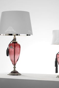 Euroluce Lampadari ALTEA LG1 / Rose - Silver - настольная лампа производства Италии: фото, описание, характеристики, цена, отзывы