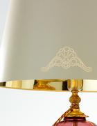 Большая настольная лампа Euroluce Lampadari Euroluce ALTEA LG1 / Rose - Gold: орнамент на абажуре