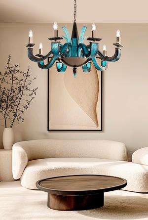 Euroluce Lampadari ARGO L8 / Blue - люстра производства Италии: фото, описание, характеристики, цена, отзывы