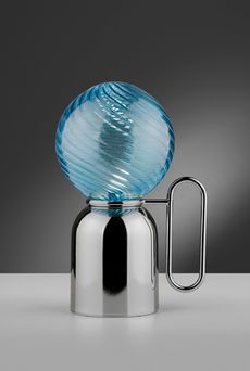 Euroluce Lampadari ATLAS lamp / Chrome - Aquamarine - настольная лампа производства Италии: фото, описание, характеристики, цена, отзывы