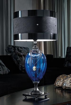 Euroluce Lampadari AUDREY LG1 / Blue - Black - настольная лампа производства Италии: фото, описание, характеристики, цена, отзывы