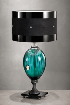 Euroluce Lampadari AUDREY LG1 / Green - Silver - настольная лампа производства Италии: фото, описание, характеристики, цена, отзывы