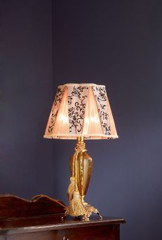 Euroluce Lampadari BAROCCO LP1 / Amber - Gold - настольная лампа производства Италии: фото, описание, характеристики, цена, отзывы