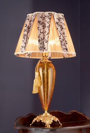 Euroluce Lampadari BAROCCO LG1 / Amber - Gold - настольная лампа производства Италии: фото, описание, характеристики, цена, отзывы