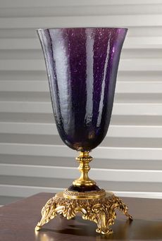 Euroluce Lampadari BAROCCO Big vase / Amethyst - Gold - ваза производства Италии: фото, описание, характеристики, цена, отзывы
