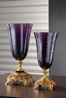 Euroluce Lampadari BAROCCO Big vase / Amethyst - Gold - ваза производства Италии: фото, описание, характеристики, цена, отзывы