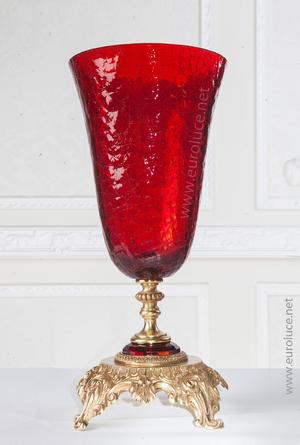 Euroluce Lampadari BAROCCO Big vase / Ruby - Gold - ваза производства Италии: фото, описание, характеристики, цена, отзывы