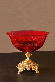 Euroluce Lampadari BAROCCO Centrepiece / Ruby - Gold - ваза производства Италии: фото, описание, характеристики, цена, отзывы