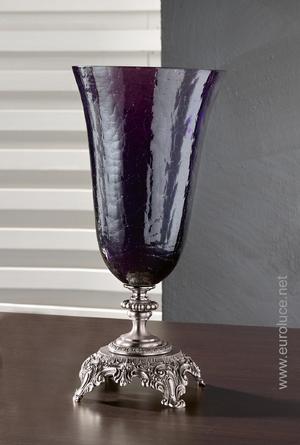 Euroluce Lampadari BAROCCO Small vase / Amethyst - Silver - ваза производства Италии: фото, описание, характеристики, цена, отзывы