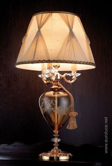 Euroluce Lampadari GARDEN LG3+1 / Amber - настольная лампа производства Италии: фото, описание, характеристики, цена, отзывы