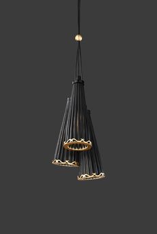 Euroluce Lampadari JULIENNE Black   Gold S3 - подвесной светильник производства Италии: фото, описание, характеристики, цена, отзывы