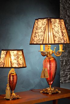 Euroluce Lampadari LADY LG3+1 / Ruby - Ornament - настольная лампа производства Италии: фото, описание, характеристики, цена, отзывы
