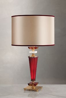Euroluce Lampadari MUSEUM LG1 / Ruby - Gold - настольная лампа производства Италии: фото, описание, характеристики, цена, отзывы