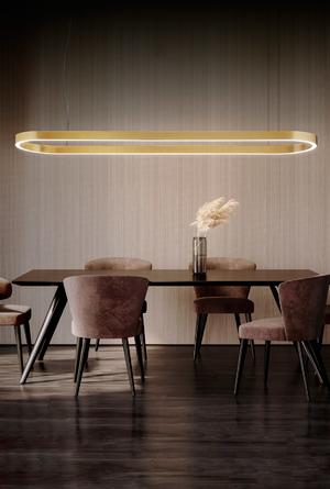 Euroluce Lampadari PROFILE Oval 180x40 - подвесной светильник производства Италии: фото, описание, характеристики, цена, отзывы