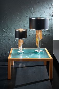 Euroluce Lampadari VENICE lux LP1 / Black - Amber - настольная лампа производства Италии: фото, описание, характеристики, цена, отзывы