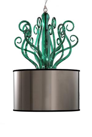 Euroluce Lampadari YNCANTO Curl shade S1 / Green - подвесной светильник производства Италии: фото, описание, характеристики, цена, отзывы