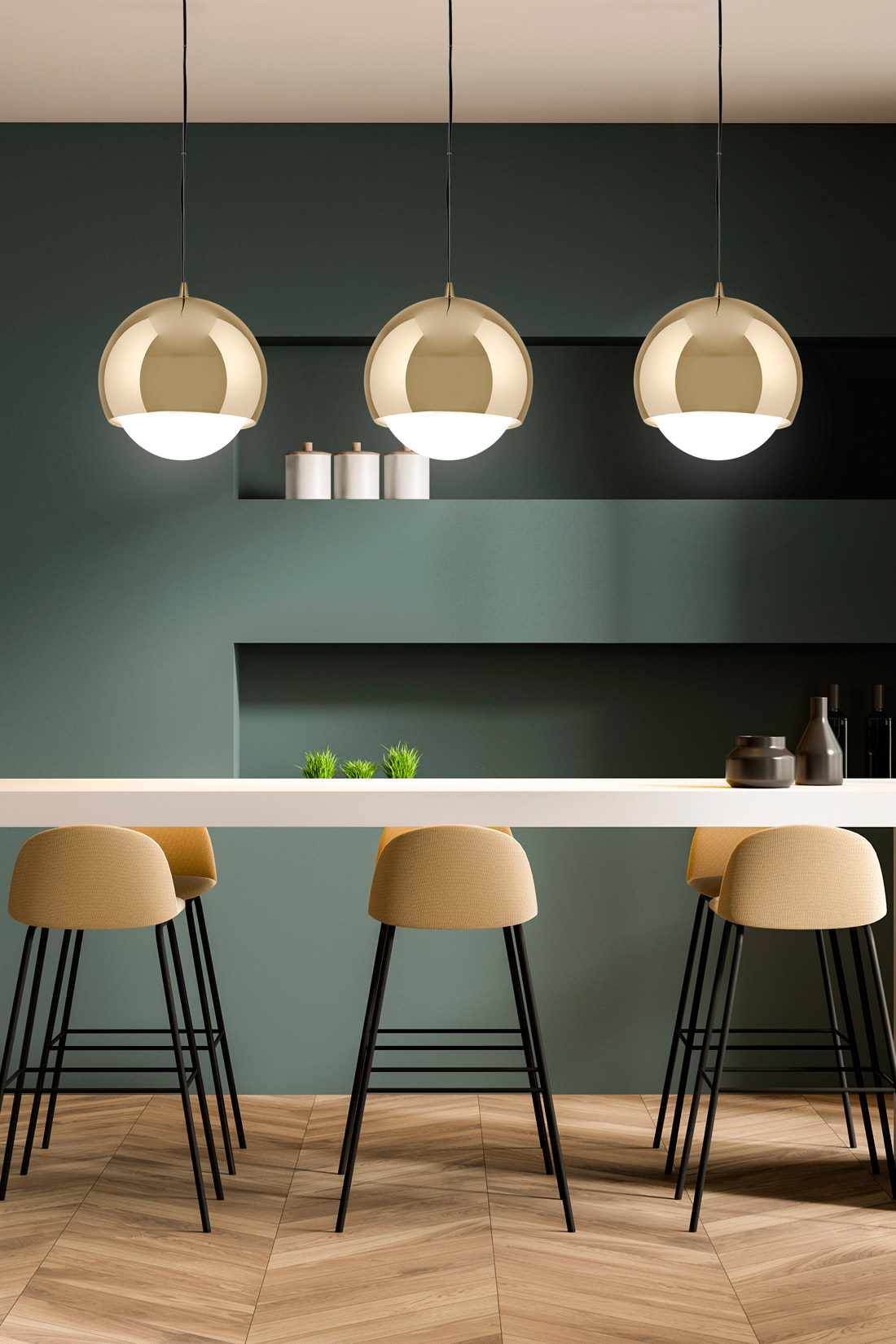 Подвесные светильники для кухни